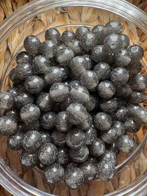 10mm Gray Glitter Bead