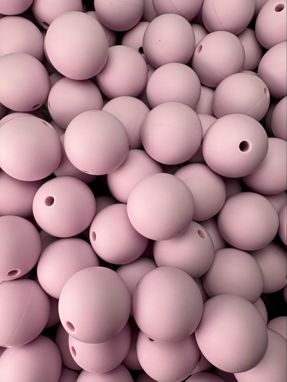 15mm Light Pink Silicone Bead