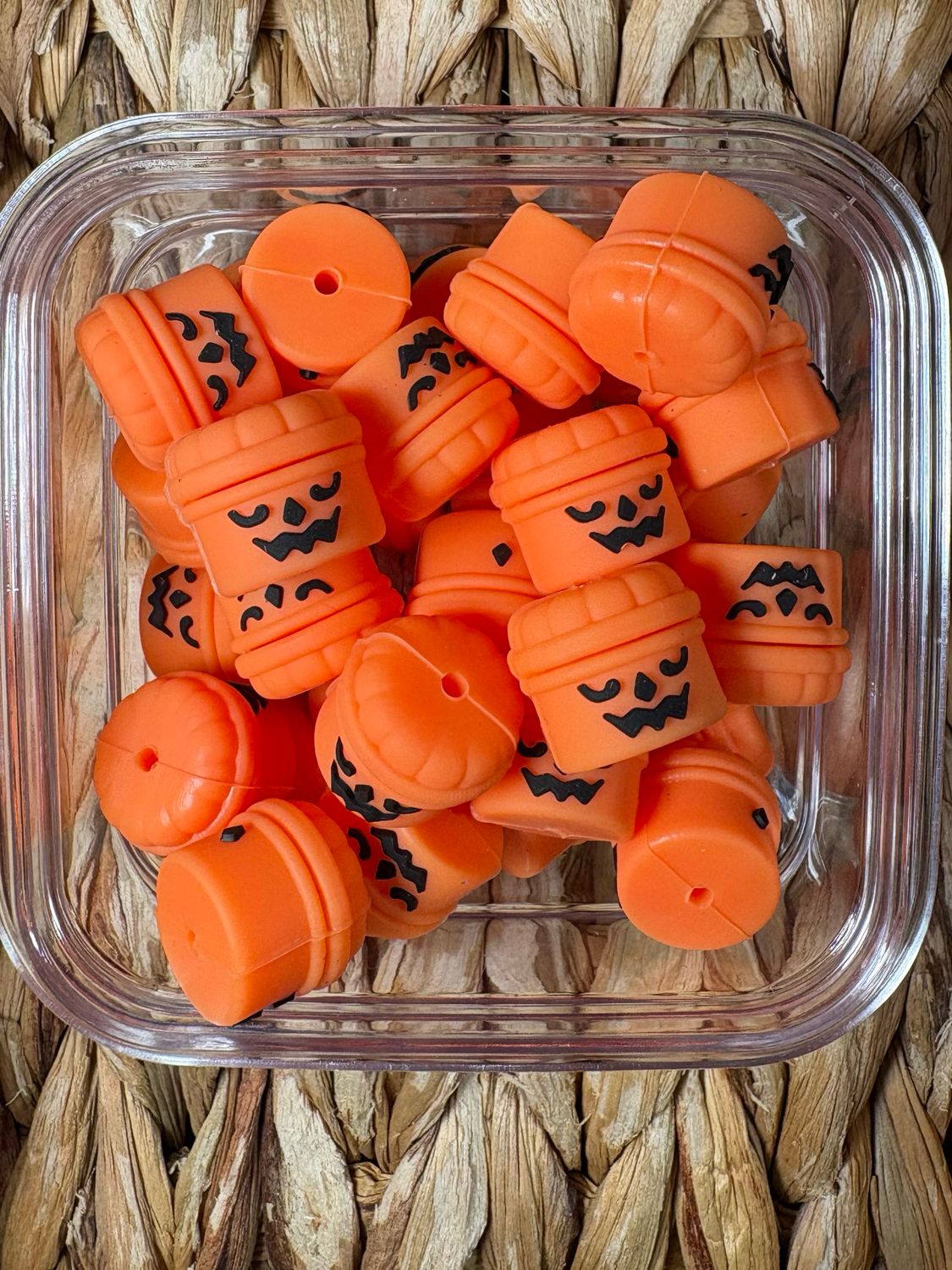 Orange Halloween Basket 3d Focal