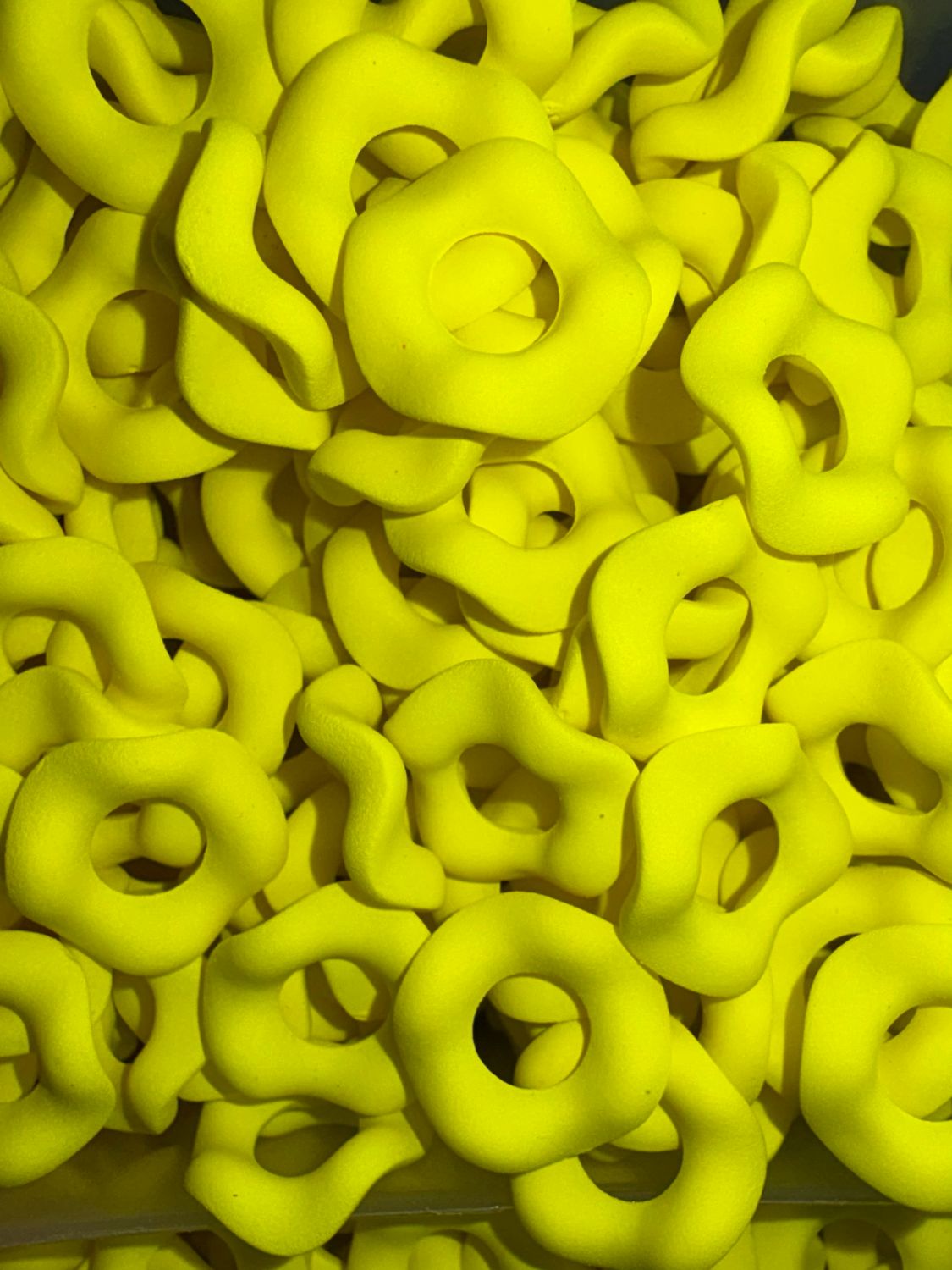 Neon Yellow Wavy Spacer 15mm