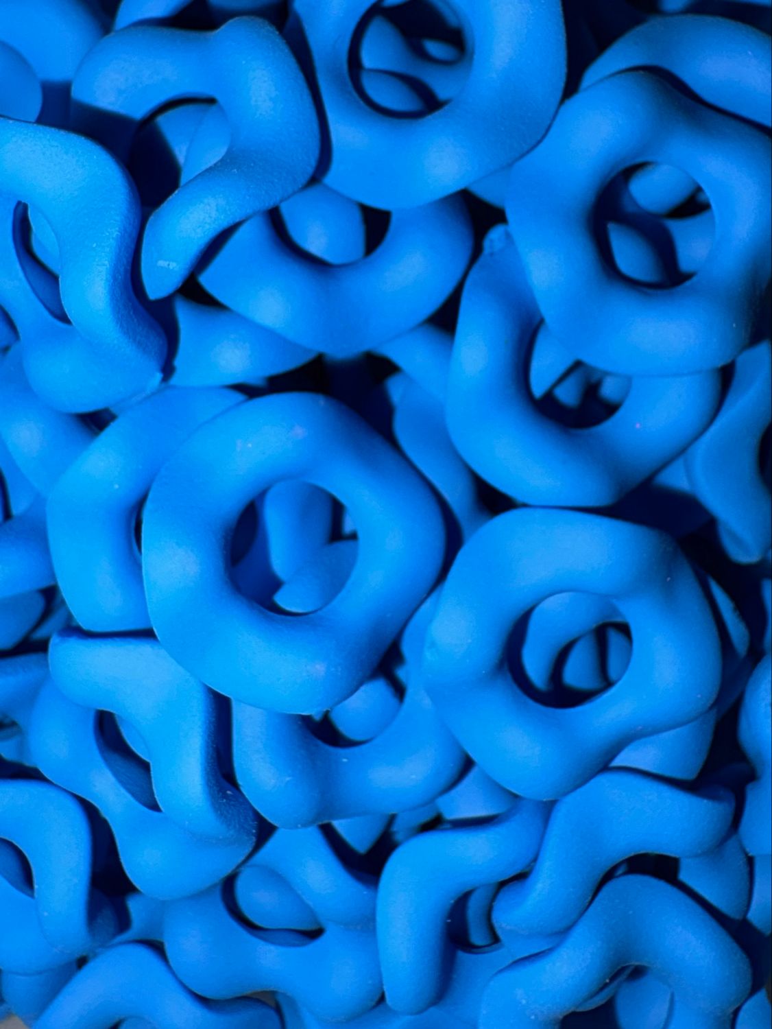 Neon Blue Wavy Spacer 15mm