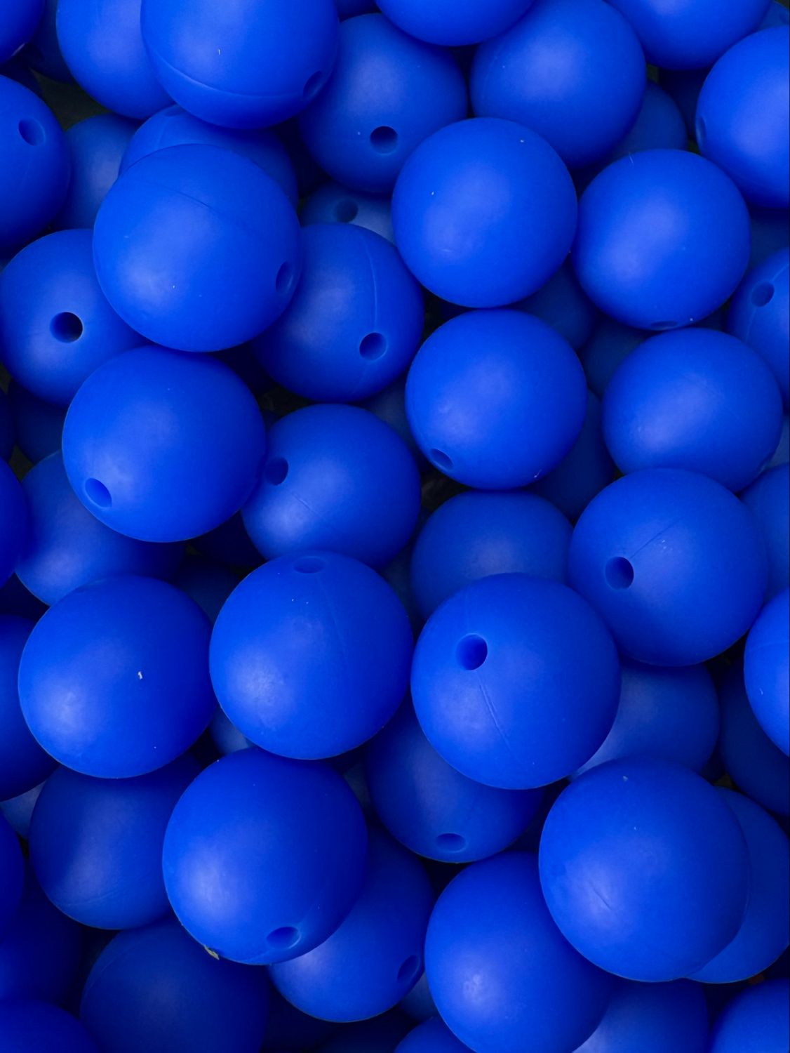 15mm Dark Blue Silicone Bead