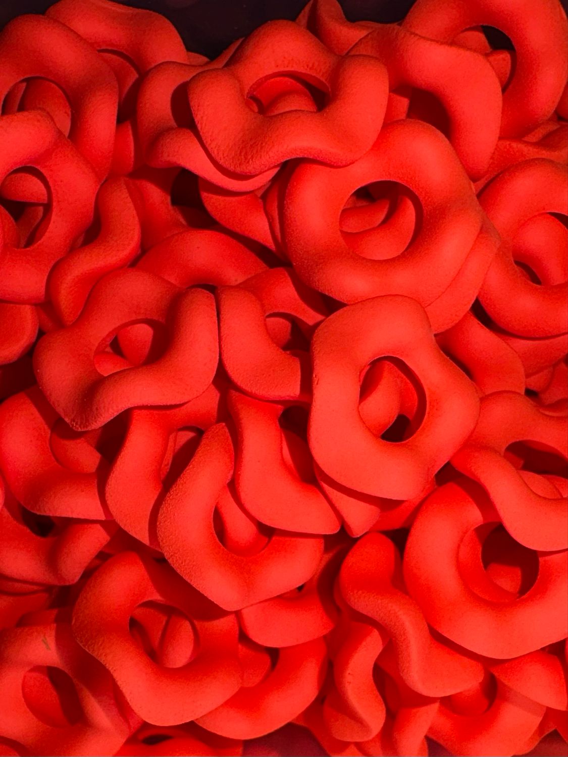 Neon Orange Wavy Spacer 15mm