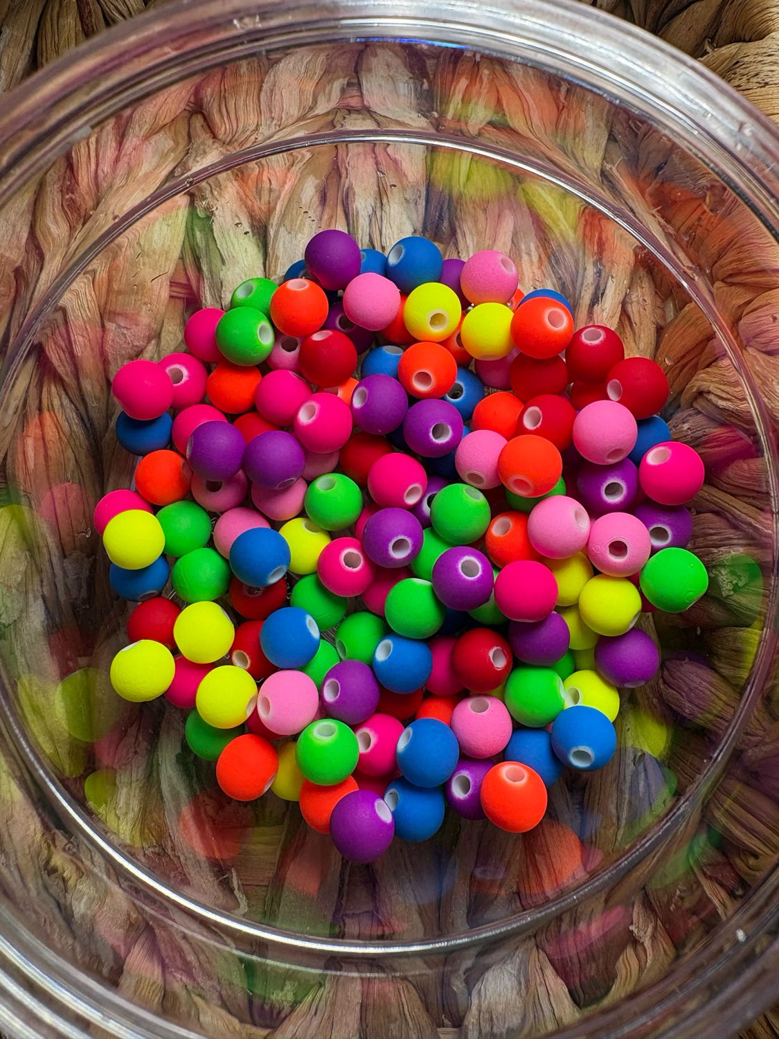 Bulk Bag-8mm Neon Acrylic 150pc-S420