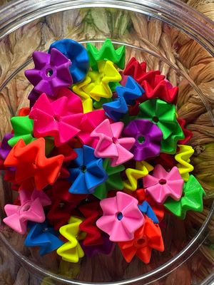 Bulk Bag-Neon Zig Zag Spacers-100pc-W15