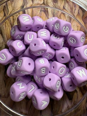 Light Purple Silicone Letters- Bulk-2 each Letter