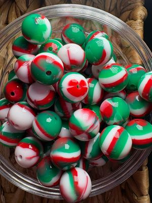 15mm Christmas Paradise Liquid Silicone Bead