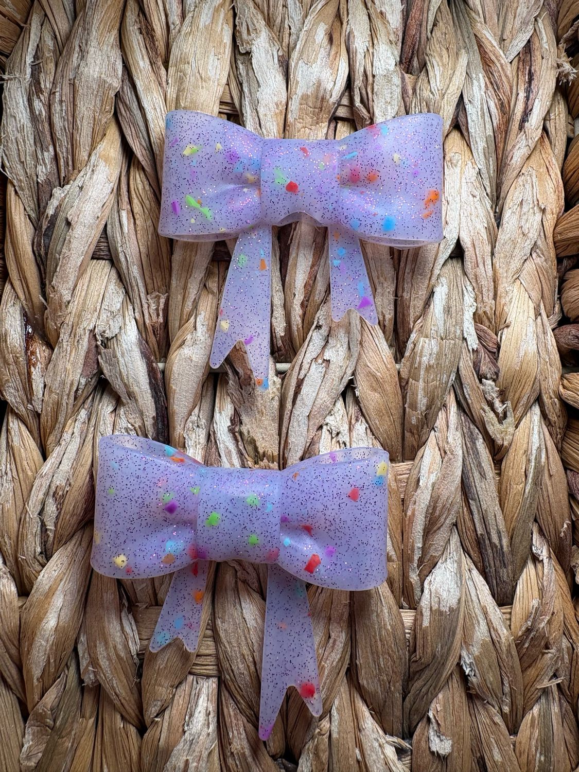 Purple Glitter Party Straw Topper