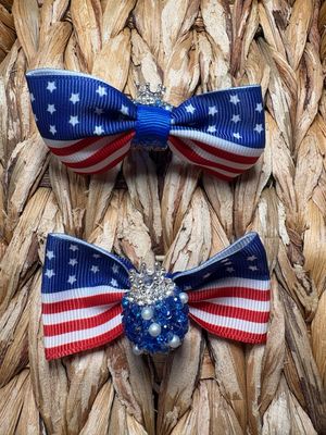 Patriotic Sugar Bow Bead