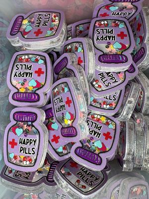 Happy Pills Shaker Acrylic Focal