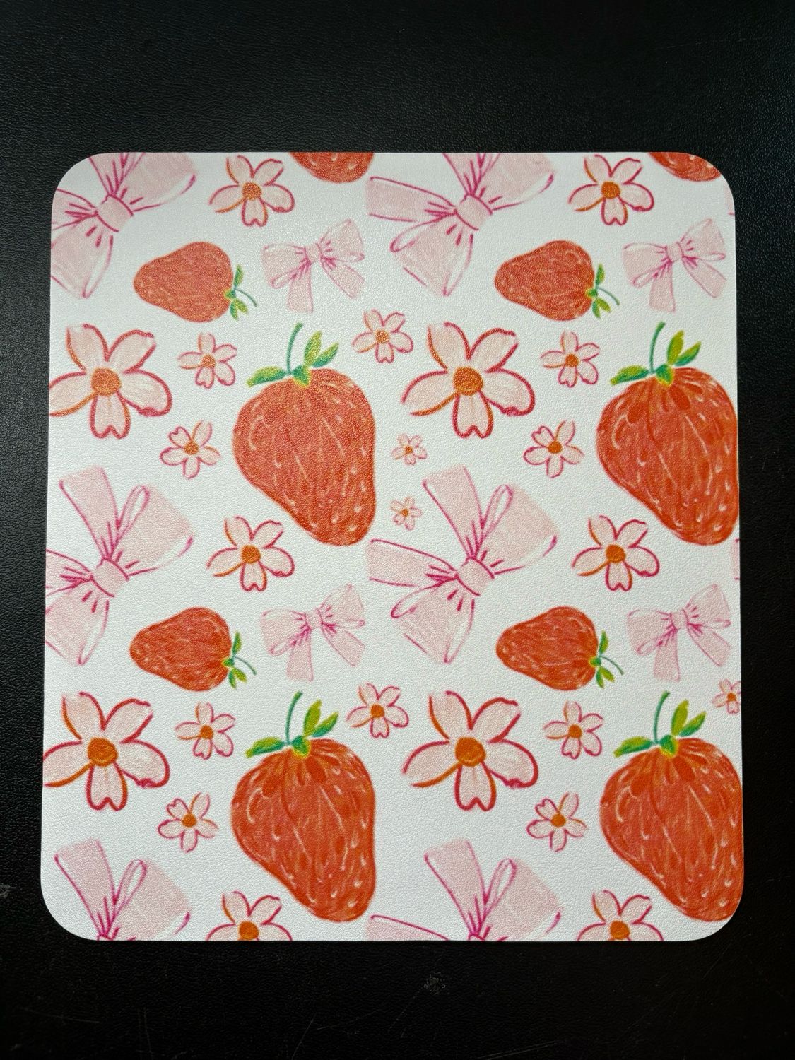 Strawberries &amp; Bows Mouse Pad