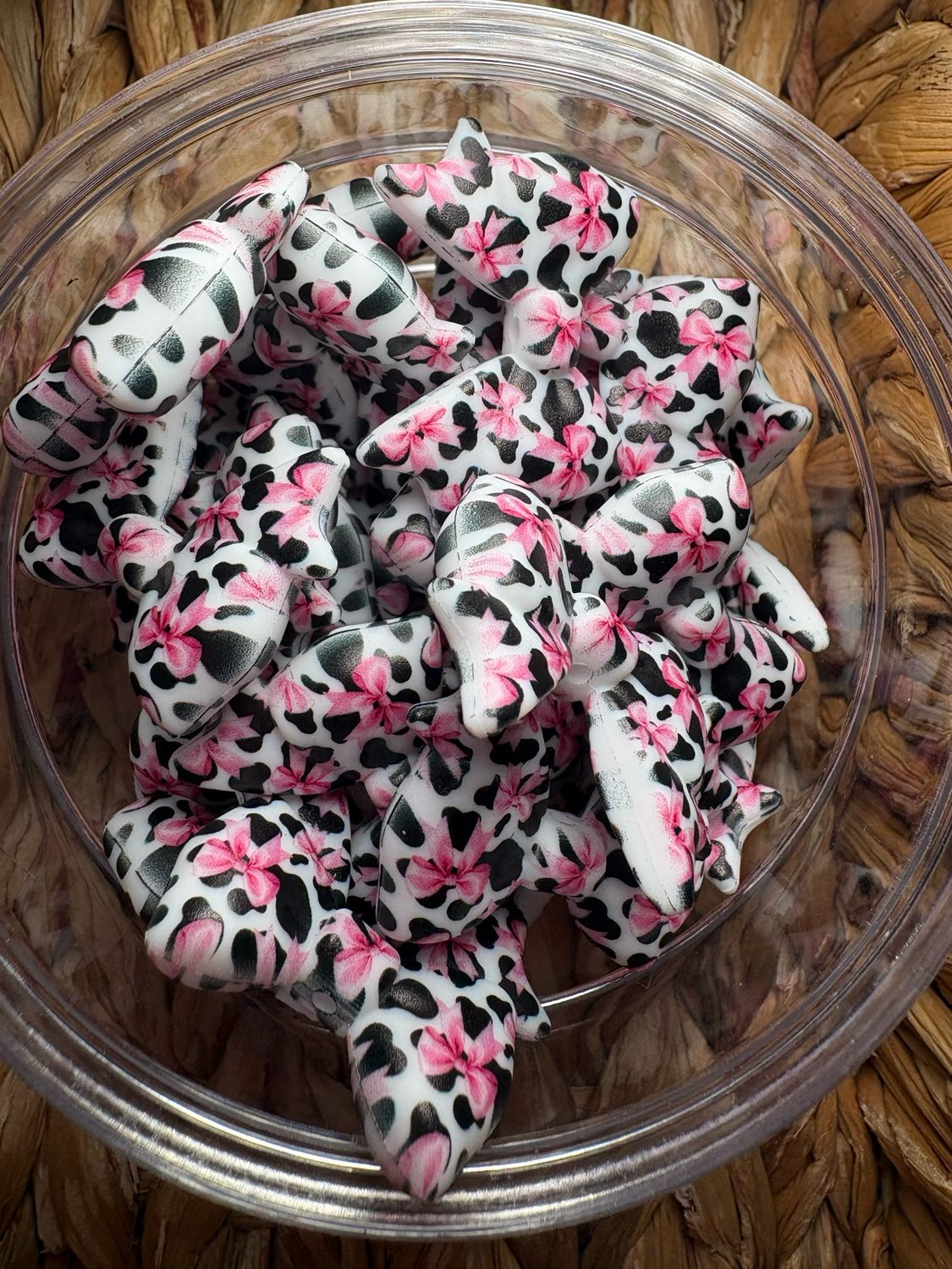 Cow Print Bow Focal