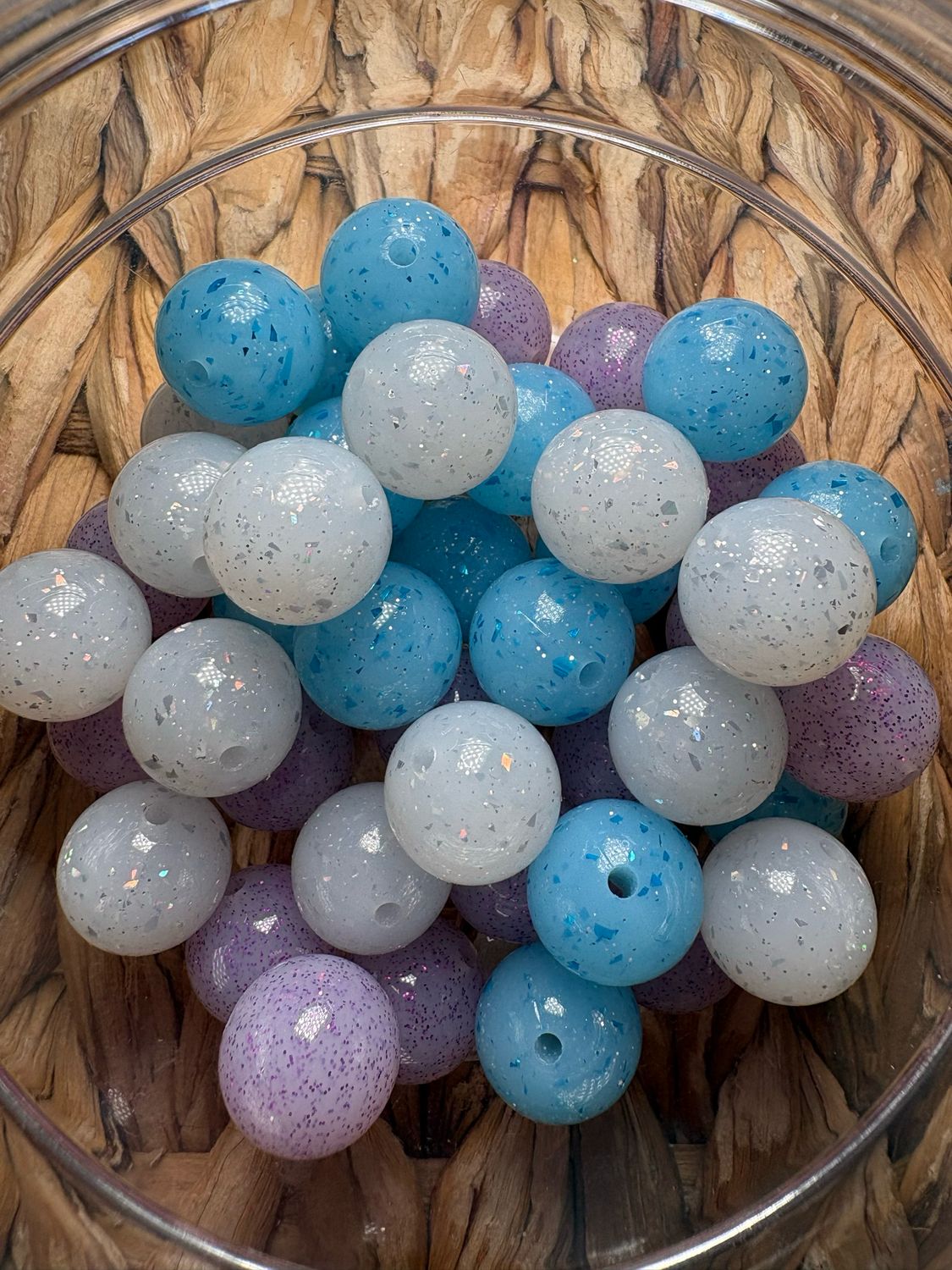 Bulk Bag- Glitter Mix Silicone-45pc- M112