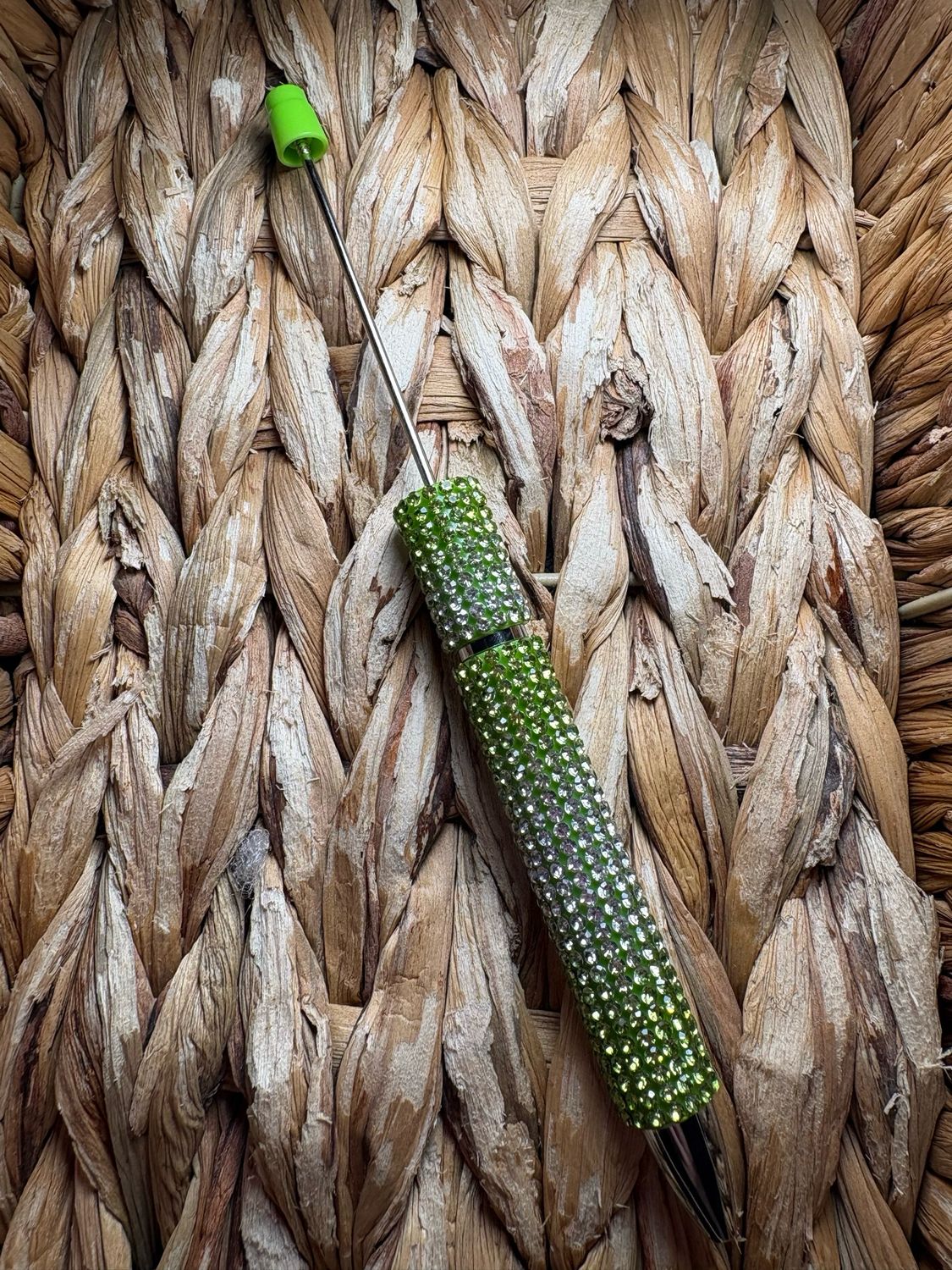 Green Ombré AB Long Stem Rhinestone Pen