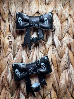Black Ghost Face Straw Topper (TSC Exclusive) ST79
