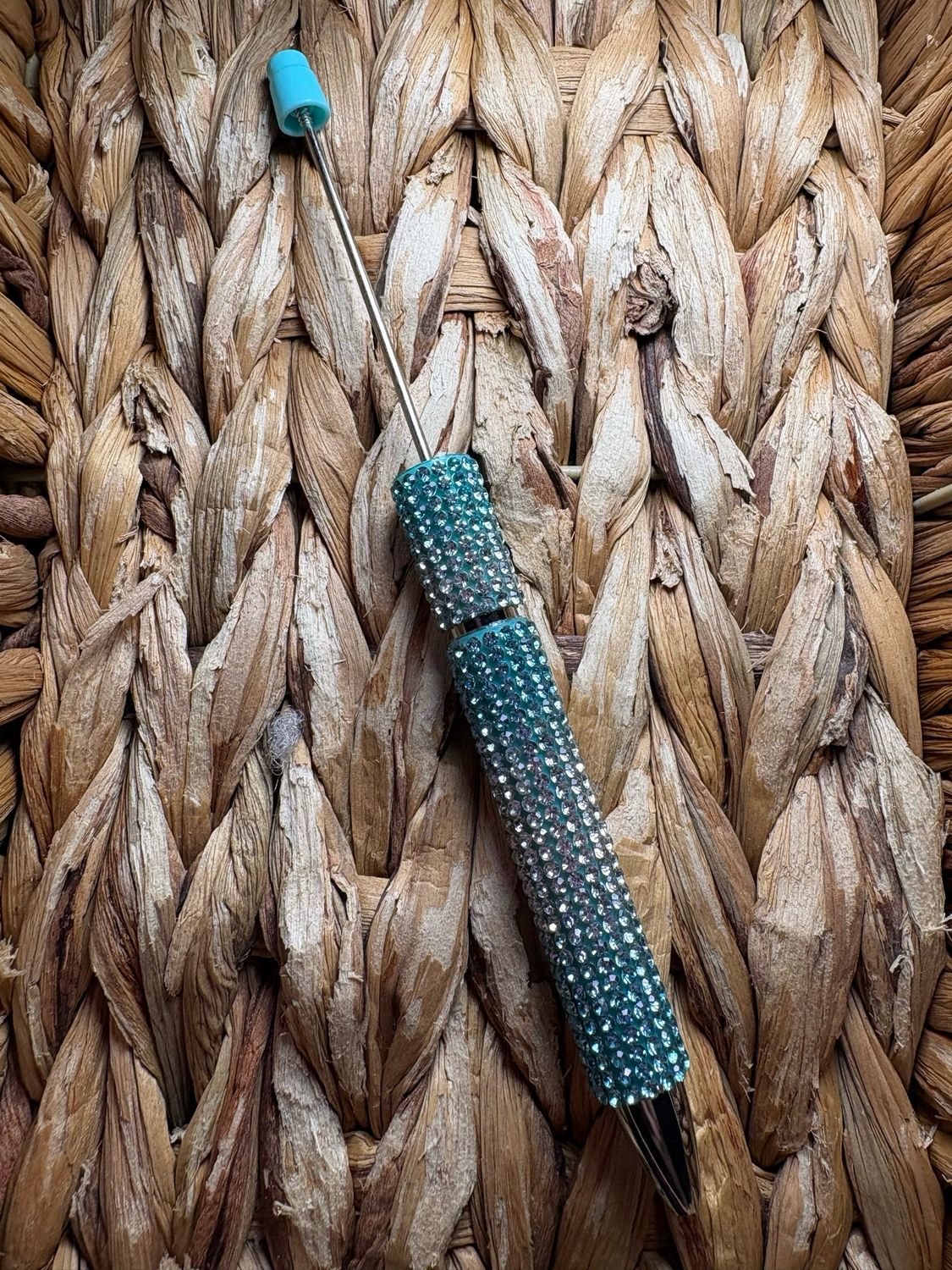 Blue Ombré AB Long Stem Rhinestone Pen