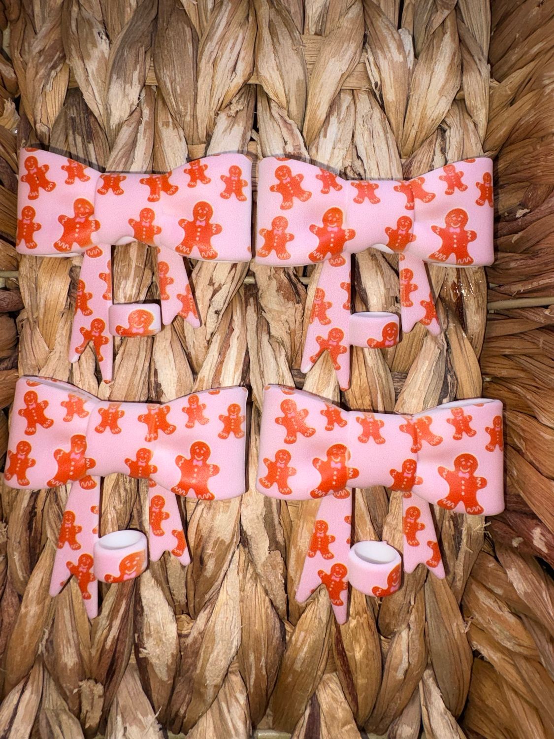 Gingerbread Man Straw Topper ST52