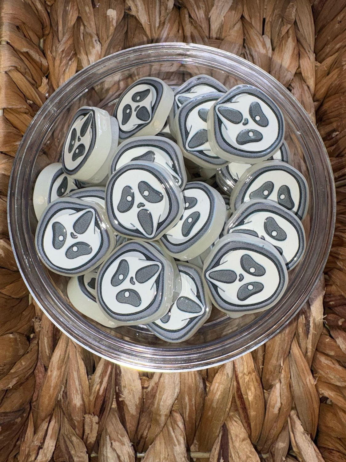 Ghost Face Head Acrylic Focal