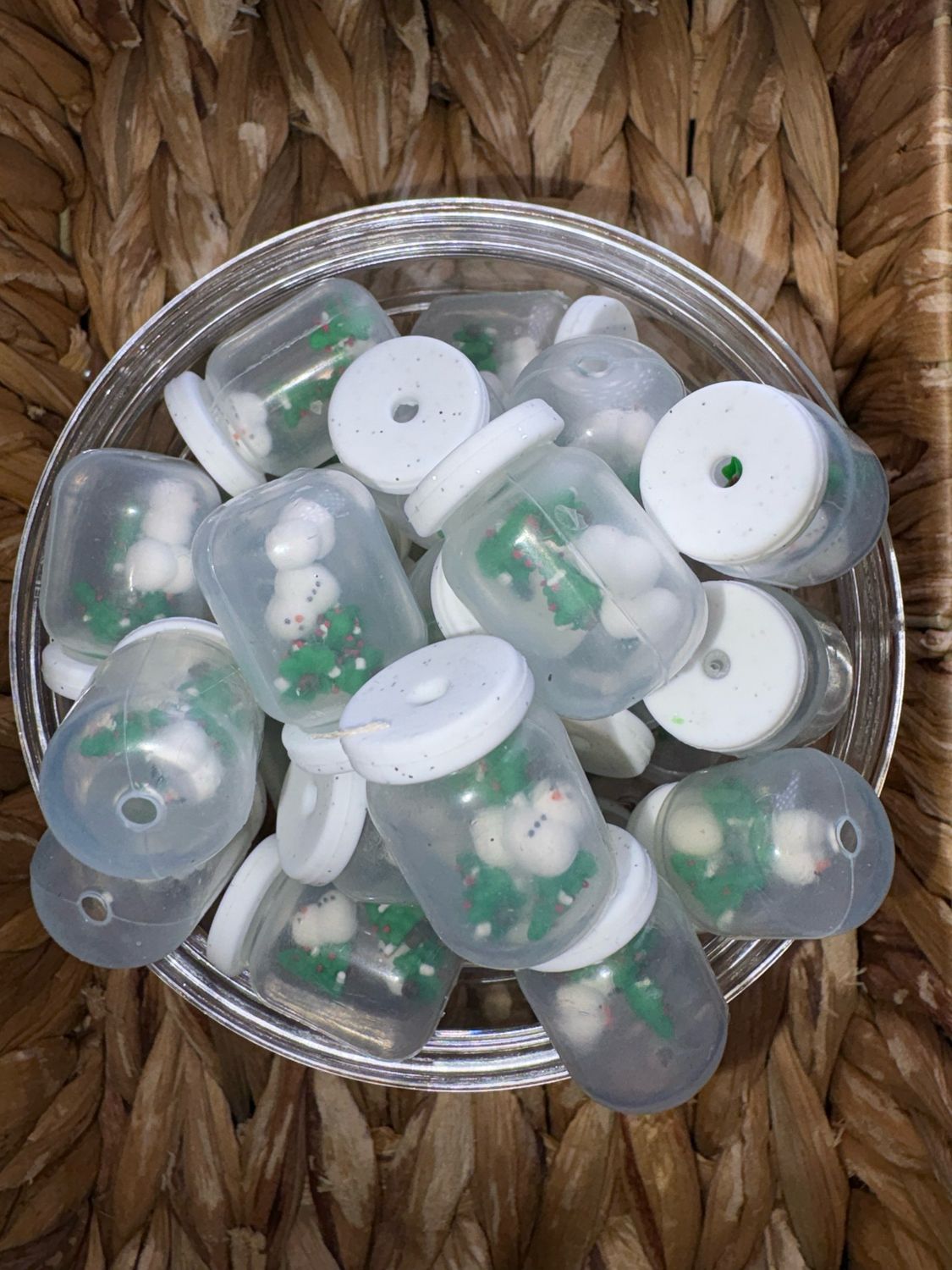Snowman &amp; Christmas Tree 3d Shaker Focal