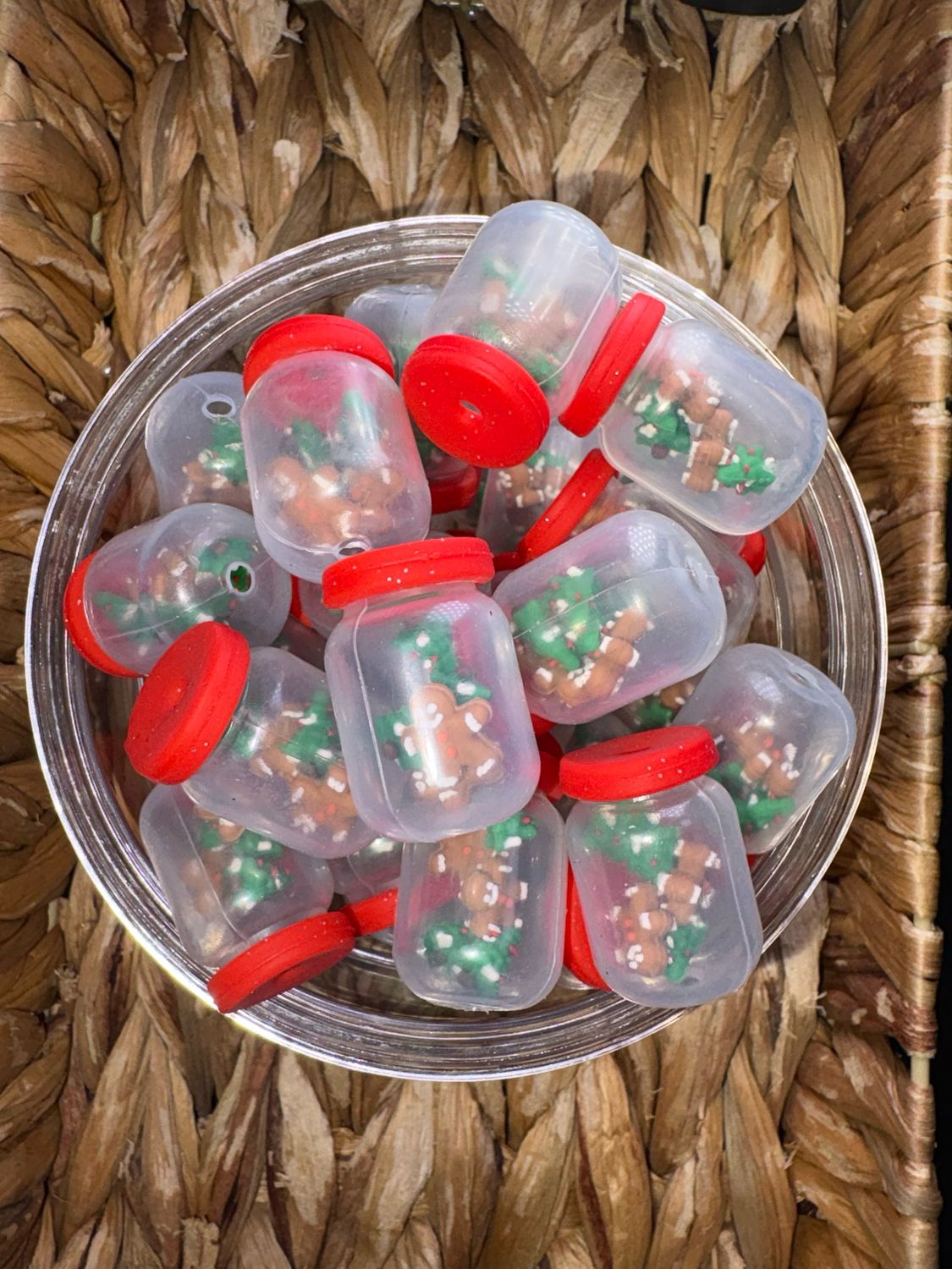Gingerbread Man &amp; Christmas Tree 3d Shaker Focal