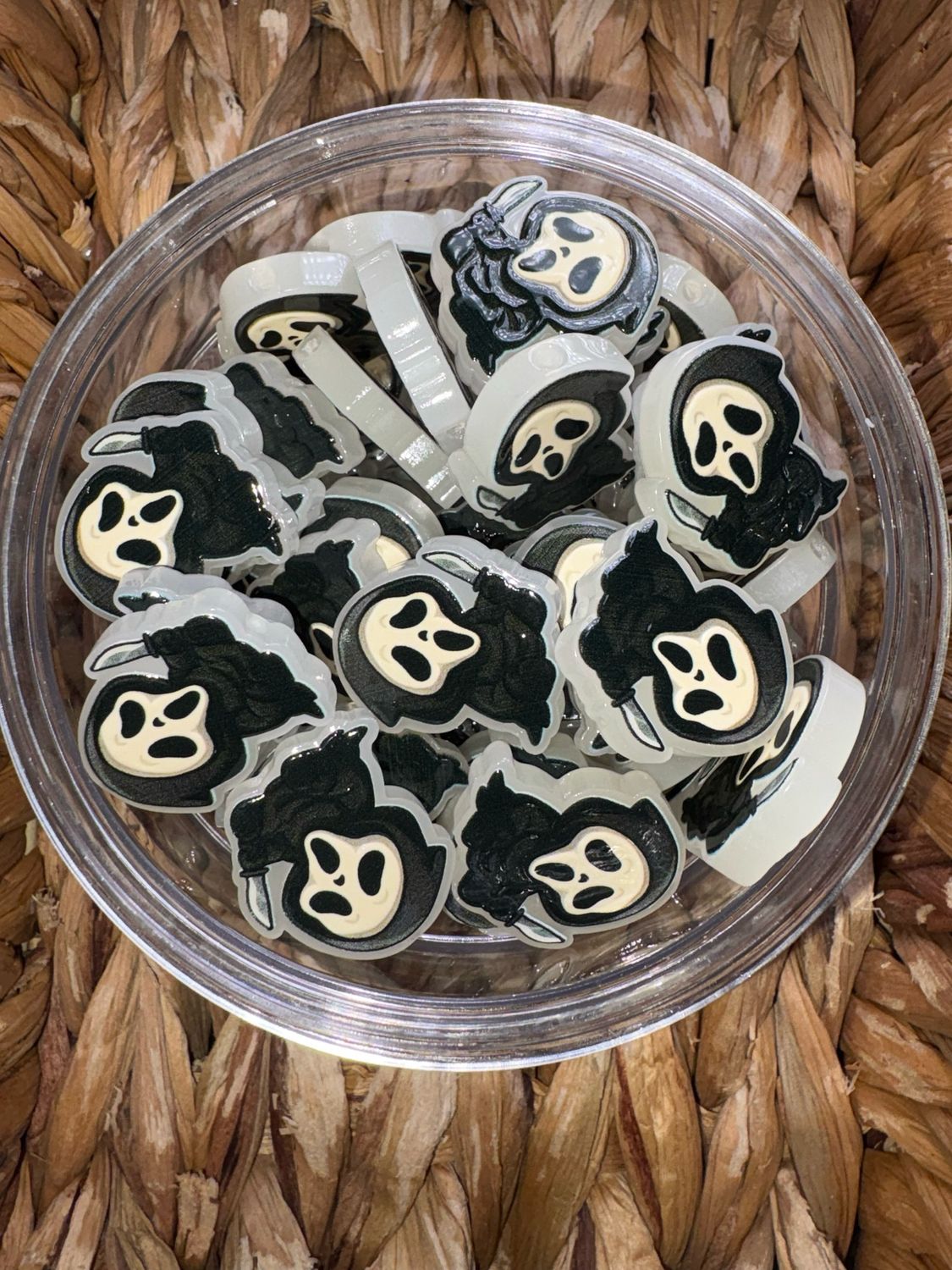 Ghost Face Sitting Acrylic Focal
