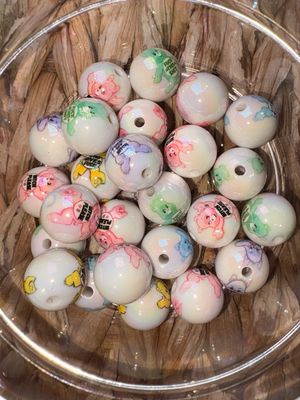 Swearbear Acrylic Bead Bag-25pc