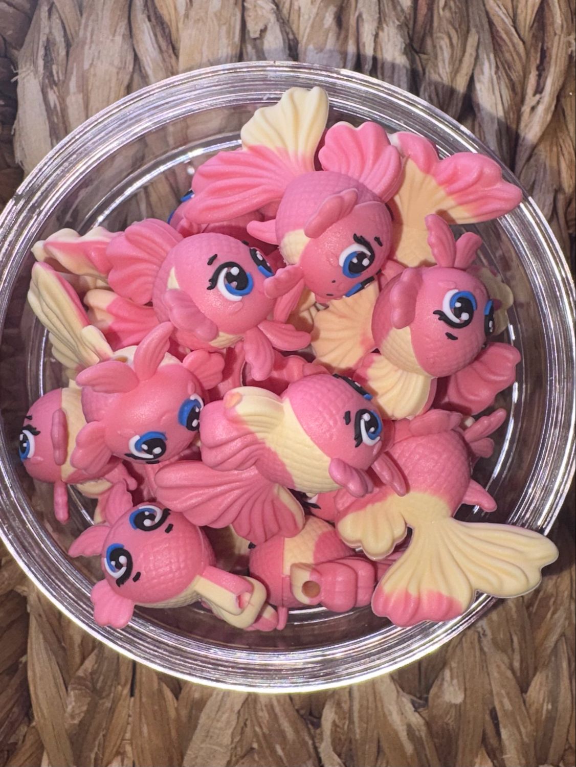 Pink Gold Fish 3d Focal