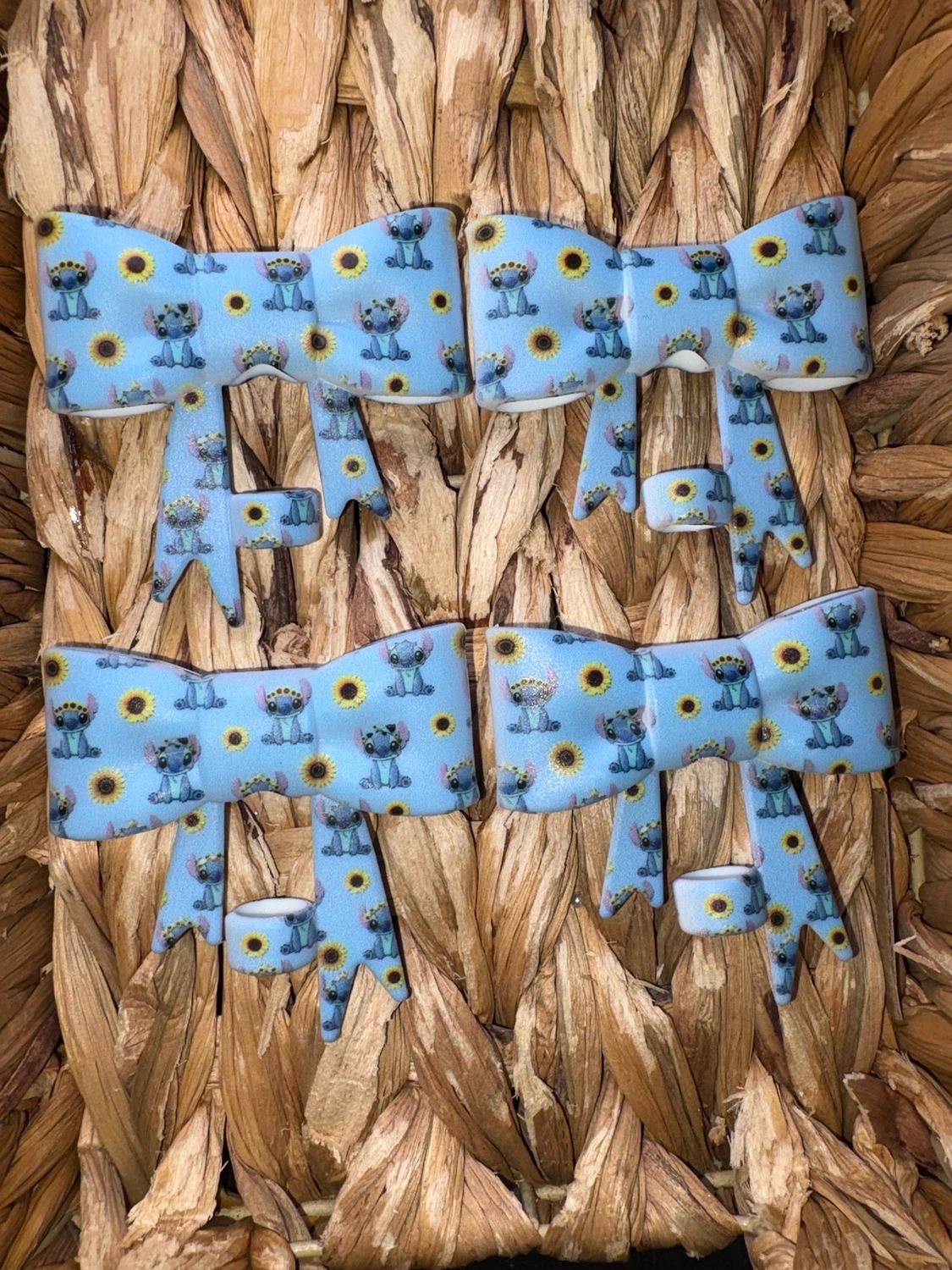 Blue Alien Sunflower Straw Topper ST75