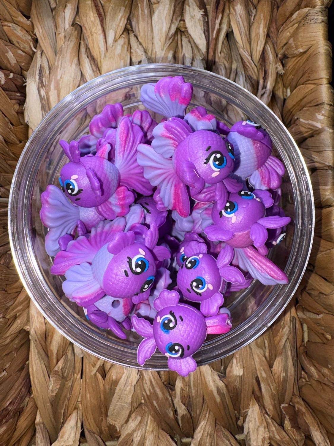 Purple Gold Fish 3d Focal
