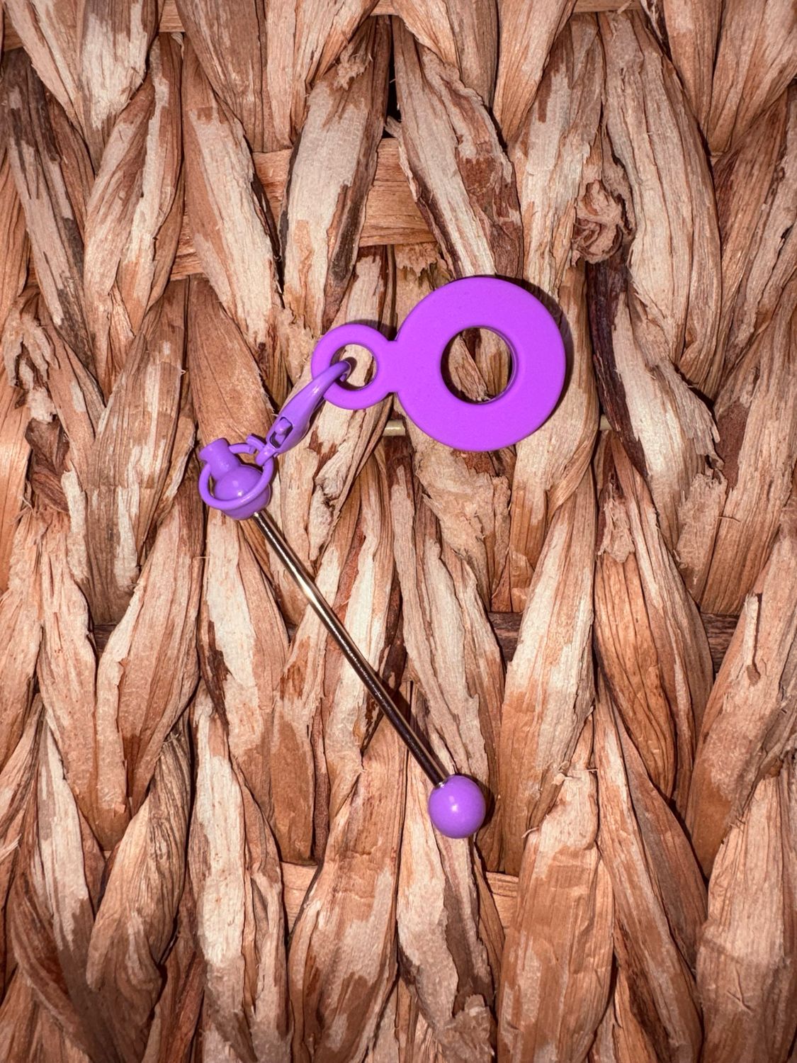 Purple Straw Charm