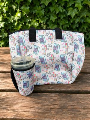 Religious Tote &amp; Drink Sleeve 