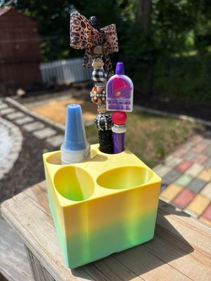 4 Hole Glue Holder Yellow &amp; Green