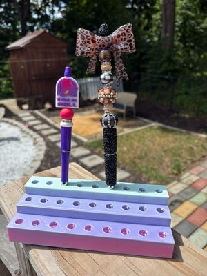 Pen Stand Medium- 27 Hole Blue, Purple &amp; Pink