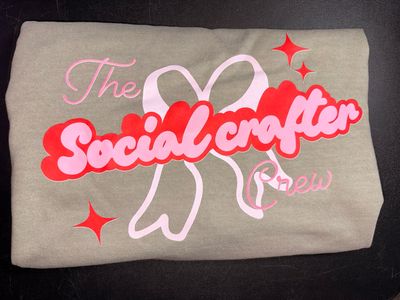 The Social Crafter Crew Shirt- Green 2XL