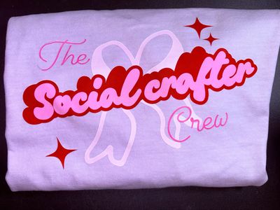 The Social Crafter Crew Shirt- Purple 2xl