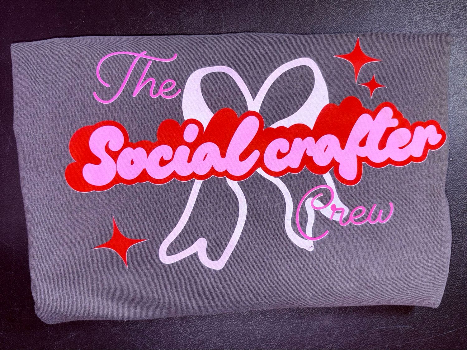 The Social Crafter Crew-Gray 2XL