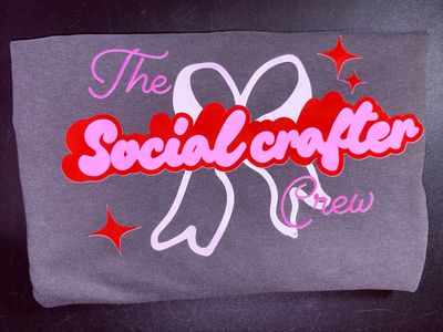 The Social Crafter Crew-Gray 2XL
