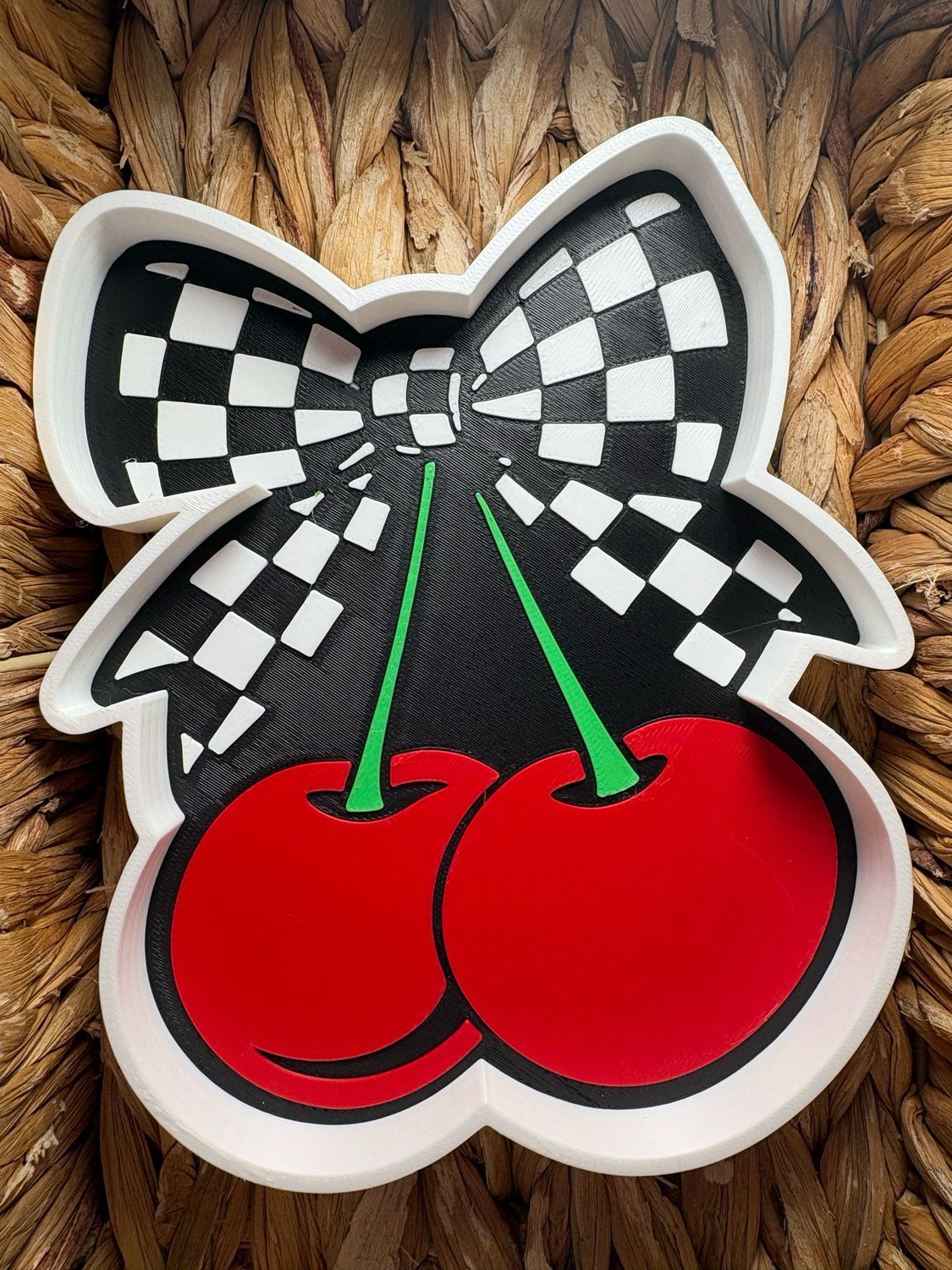 Cherry Bow 3d Printed Trinket Tray