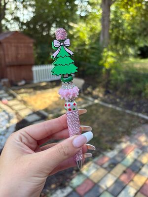 Christmas Tree 3d Printed Bead/Straw Topper