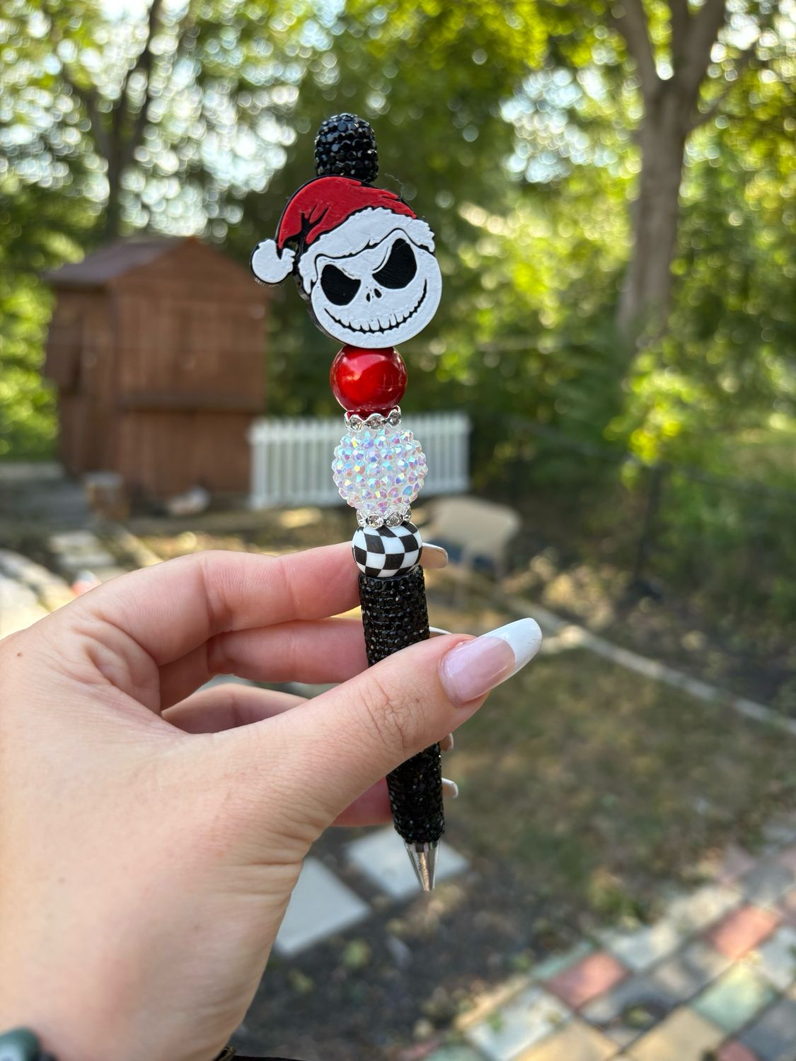 Skeleton Head 3d Printed Bead/Straw Topper
