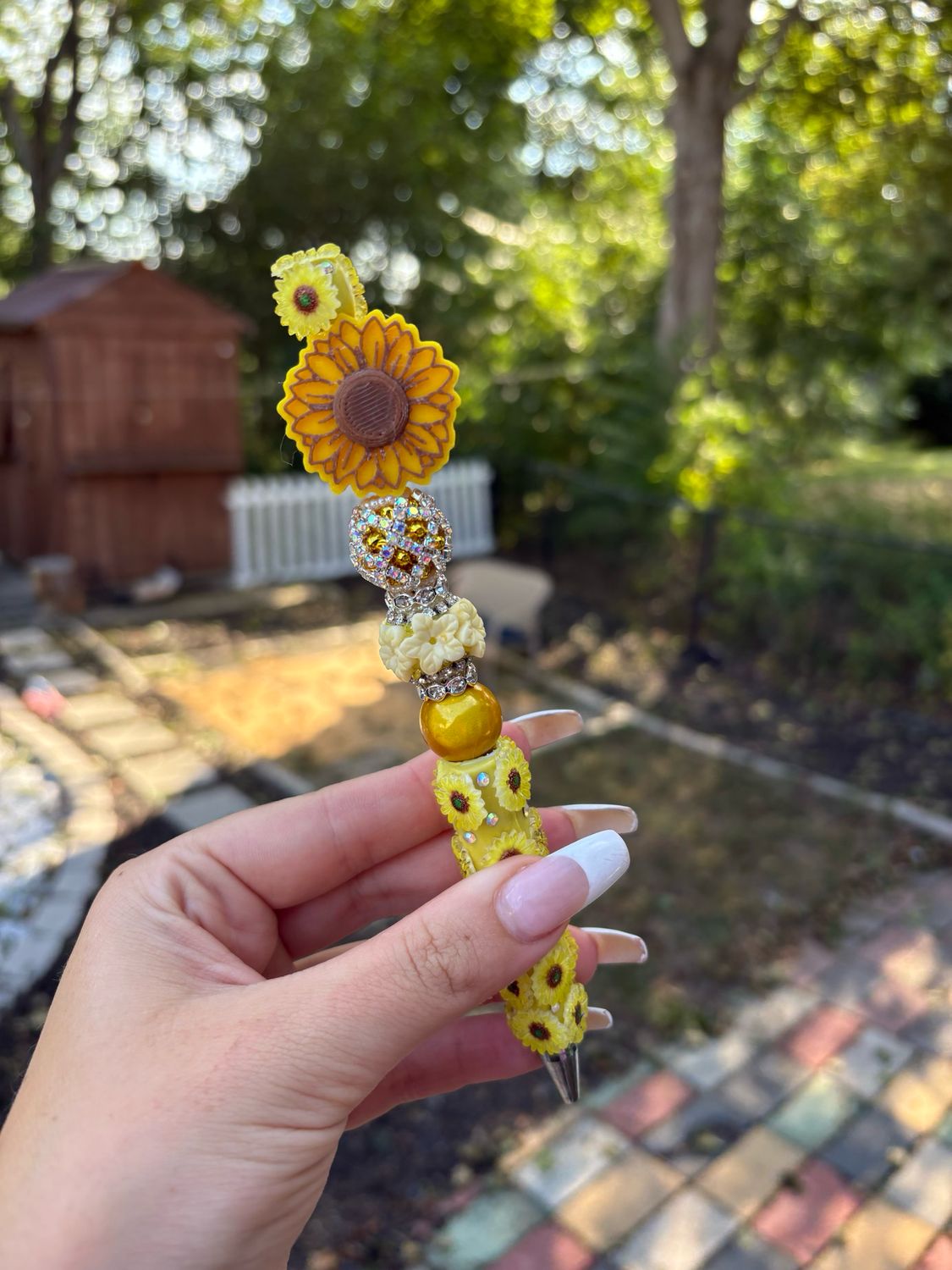 Sunflower 3d Printed Bead/Straw Topper