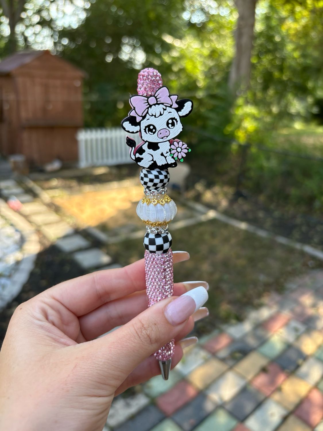 Cow 3d Printed Bead/Straw Topper