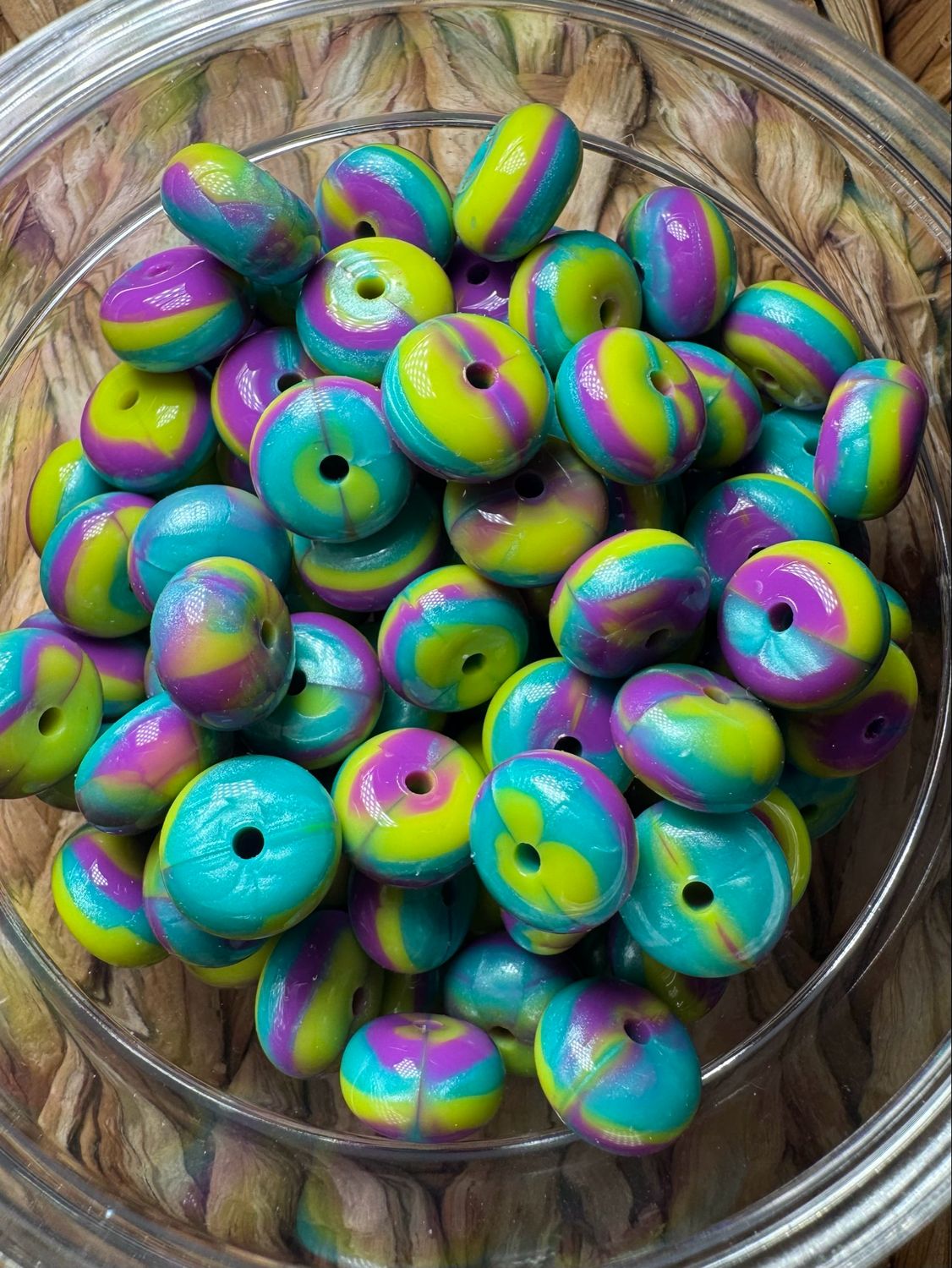 Mardi Gras Liquid Silicone Abacus