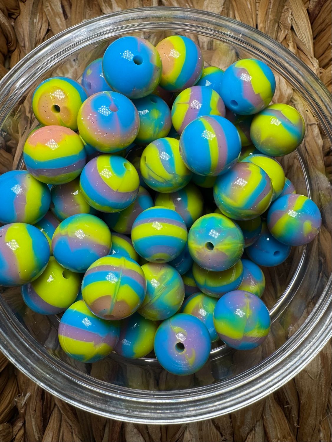Mardi Gras Liquid Silicone Bead