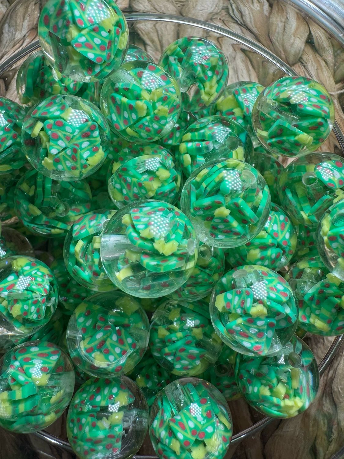 15mm Christmas Tree Confetti Bead-25pc