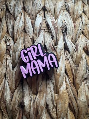 Pink Girl Mama Straw Topper 3d Printed