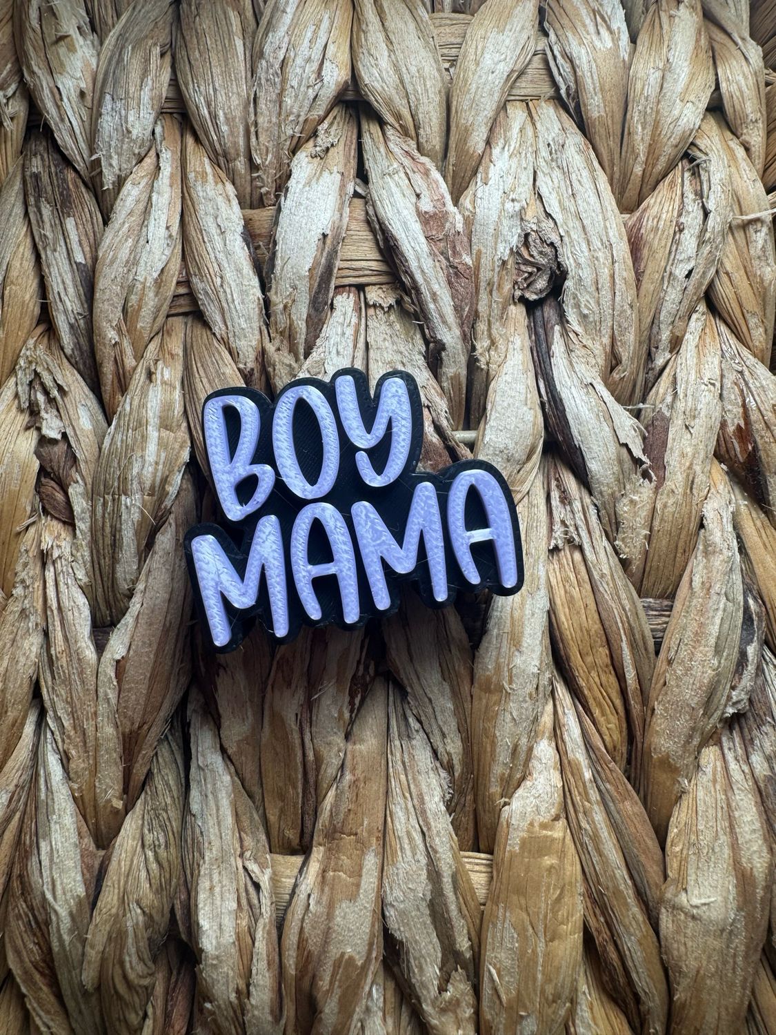 Purple Boy Mama Straw Topper 3d Printed