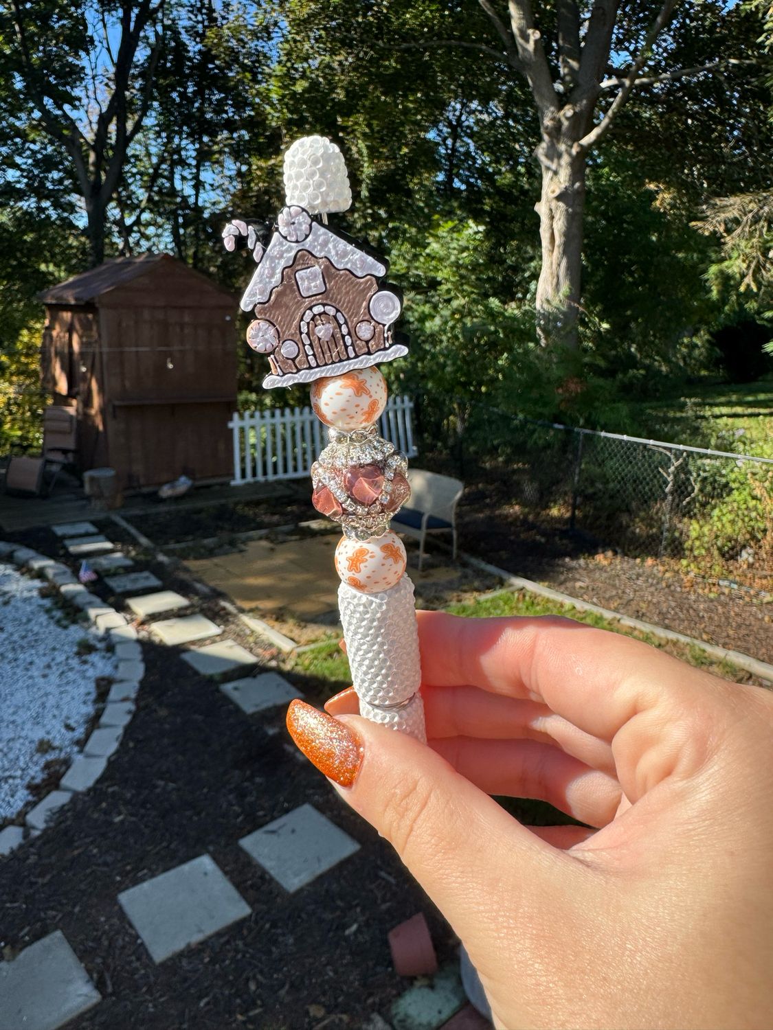 Gingerbread House Premade Pen