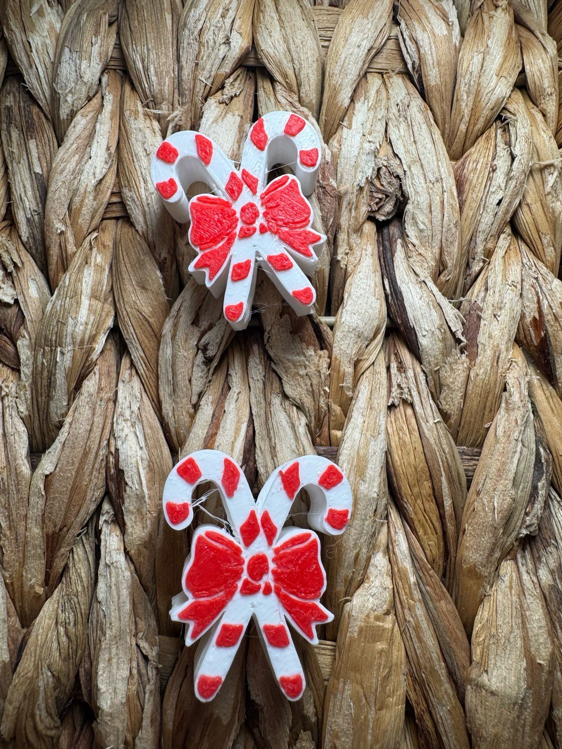 Candy Cane 3d Printed Straw Topper 