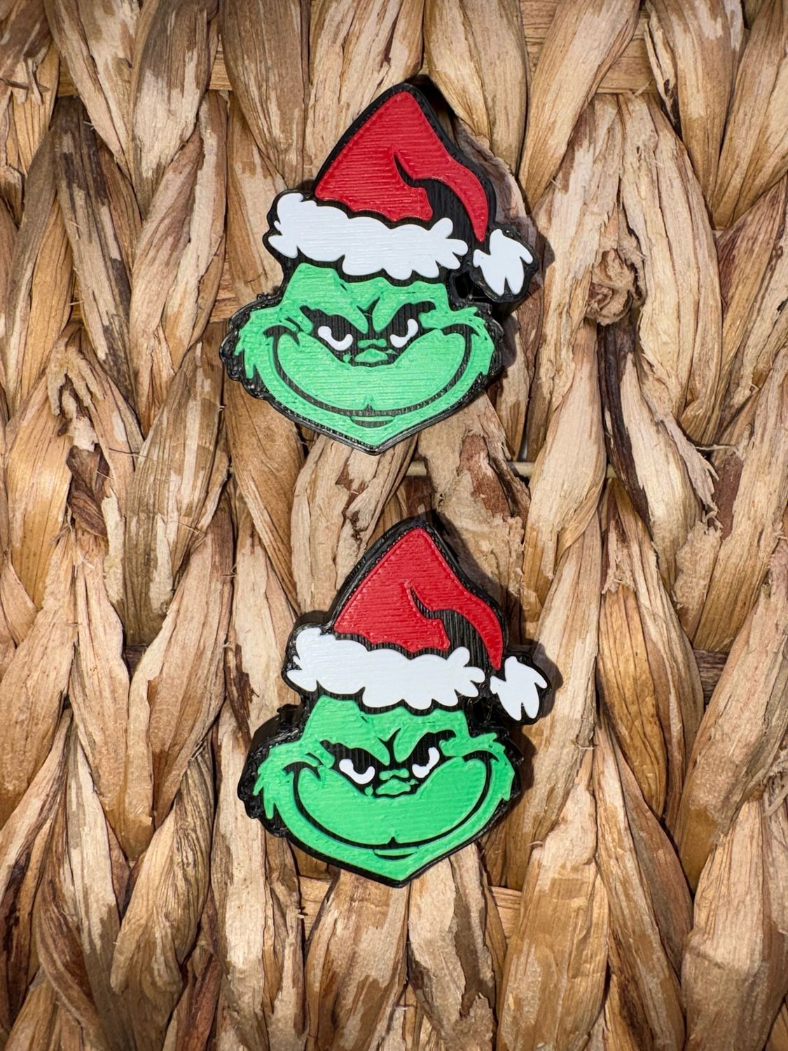 Grinch Head 3d Printed Straw Topper 